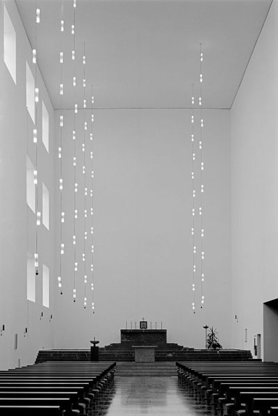 Rudolf Schwarz, St. Fronleichnam, Aachen, 1929 – 30, Innenansicht