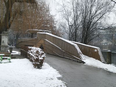 Plattform "... ich will an den Inn" im Winter 2009